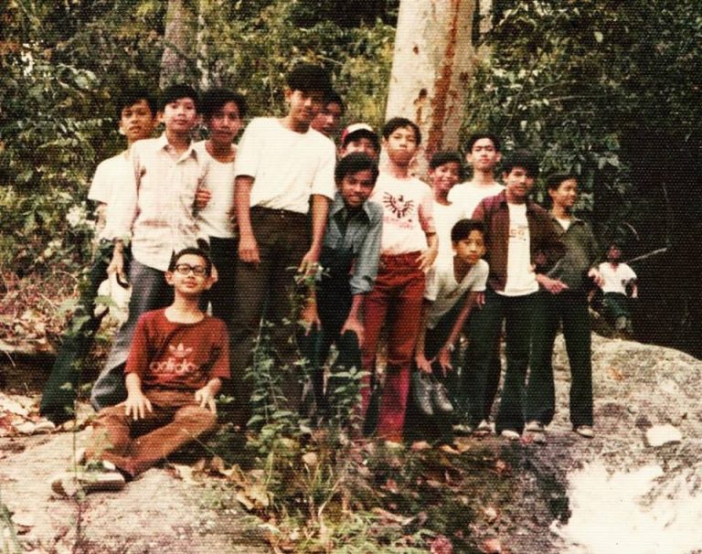 The 1st and 5th KK Scout troop went camping to Bukit Berapit