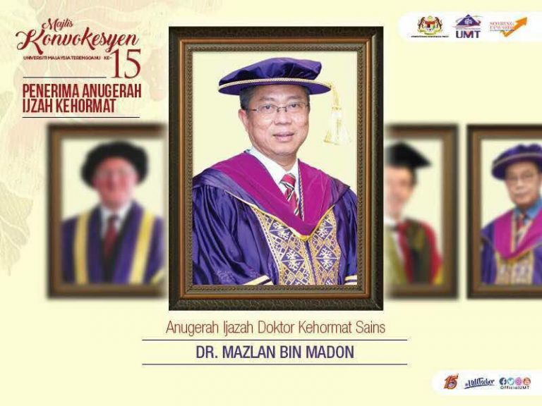 UMT awarded the honorary Doctorate of Science to Dr Mazlan Madon